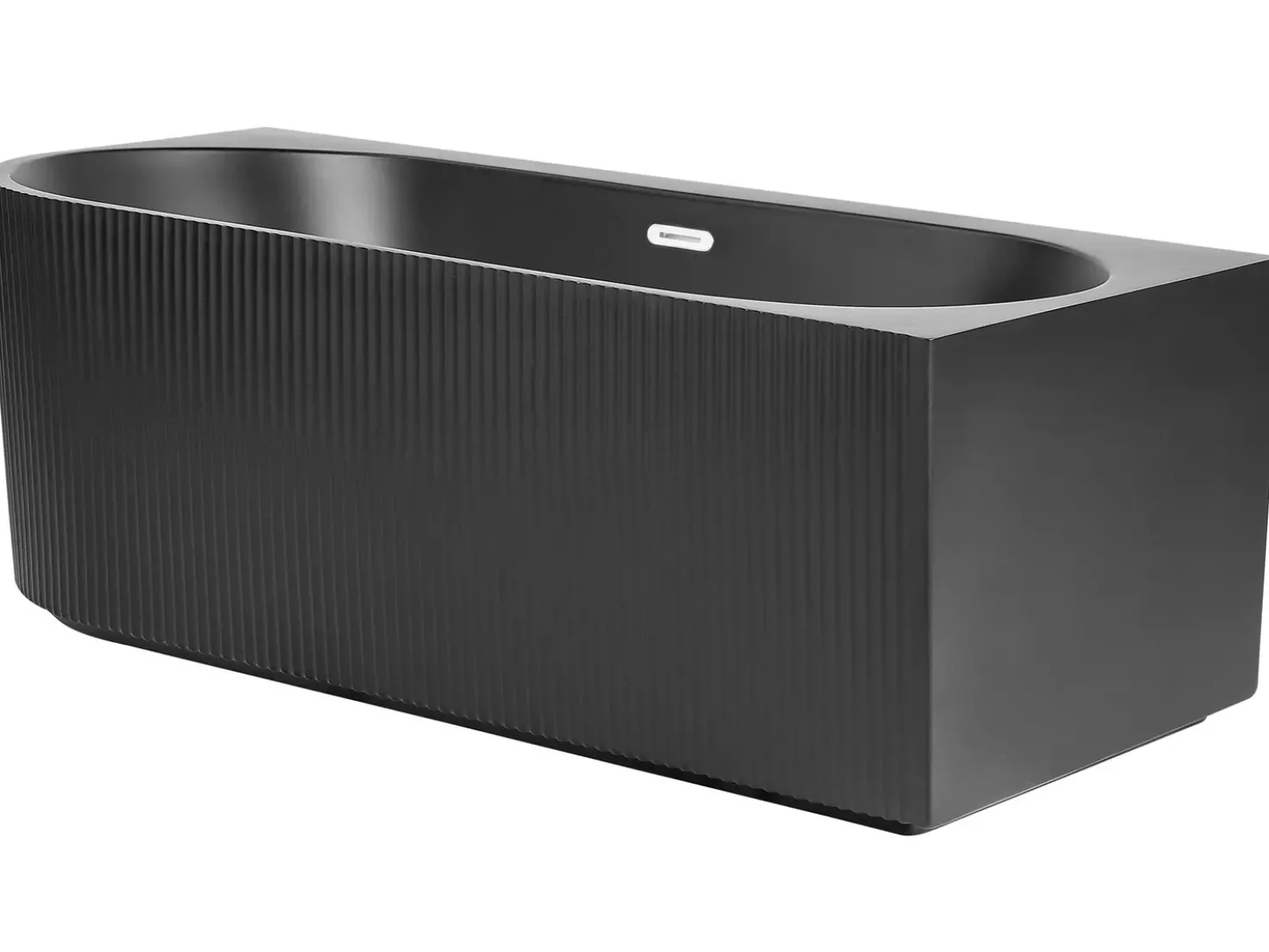 Vasca da bagno angolare GOCTA Lato Sinistro 170 x 80 cm Nero