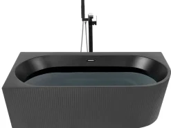 Vasca da bagno angolare GOCTA Lato destro 170 x 80 cm Nero