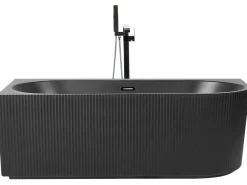 Vasca da bagno angolare GOCTA Lato destro 170 x 80 cm Nero