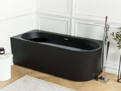 Vasca da bagno angolare GOCTA Lato destro 170 x 80 cm Nero