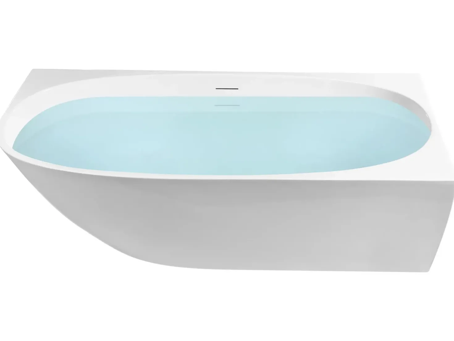 Vasca da bagno angolare PARNAIBA Lato Sinistro 170 x 80 cm Bianco