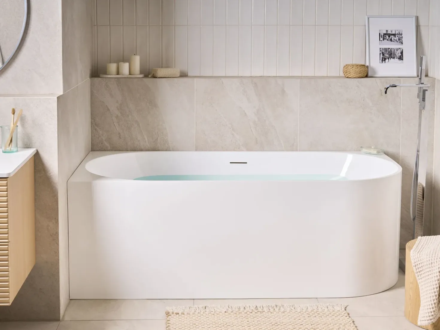 Vasca da bagno angolare PORTINHO Lato destro 170 x 80 cm Bianco