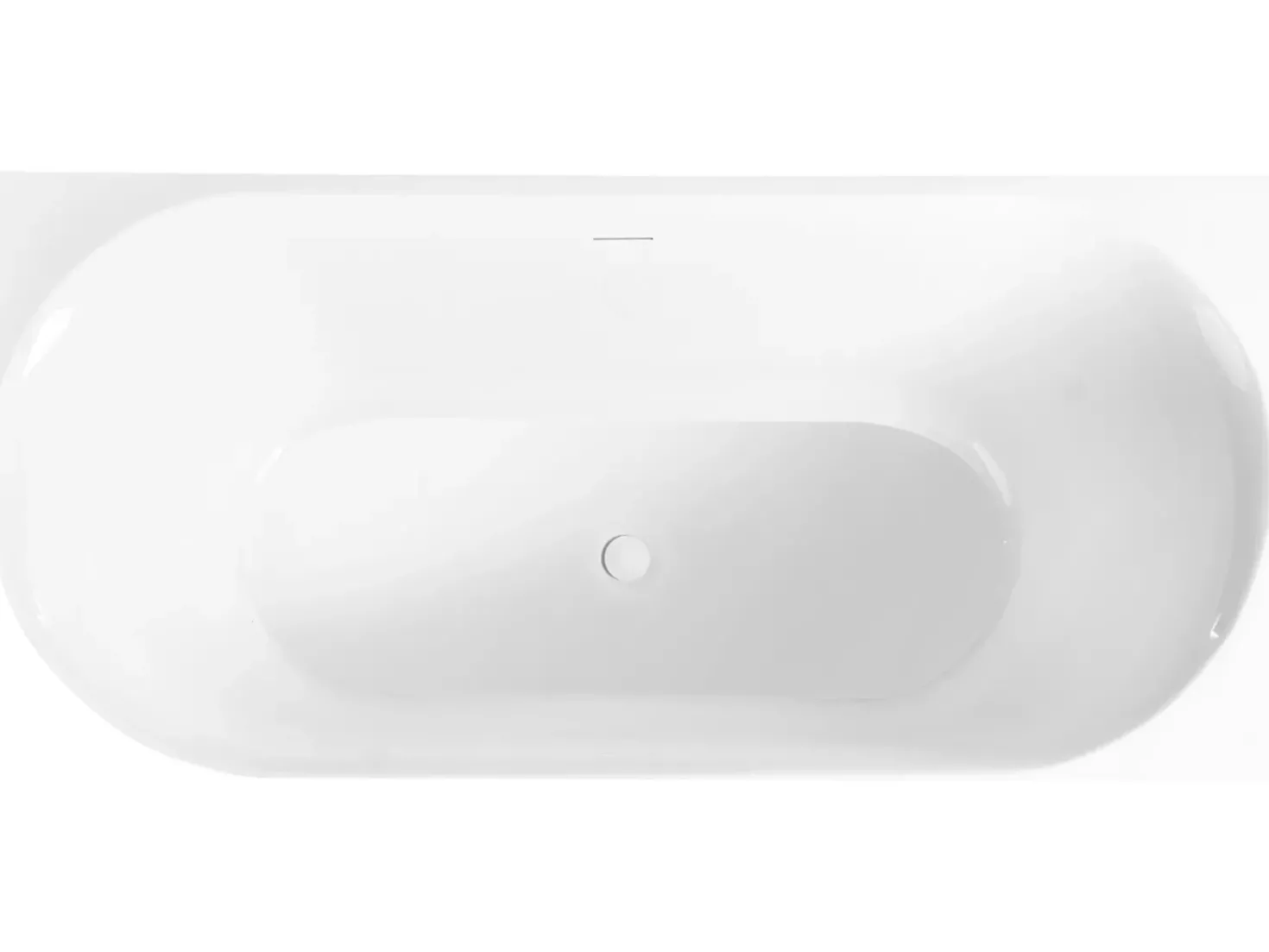 Vasca da bagno angolare RENACA Lato Sinistro 170 x 79 cm Bianco