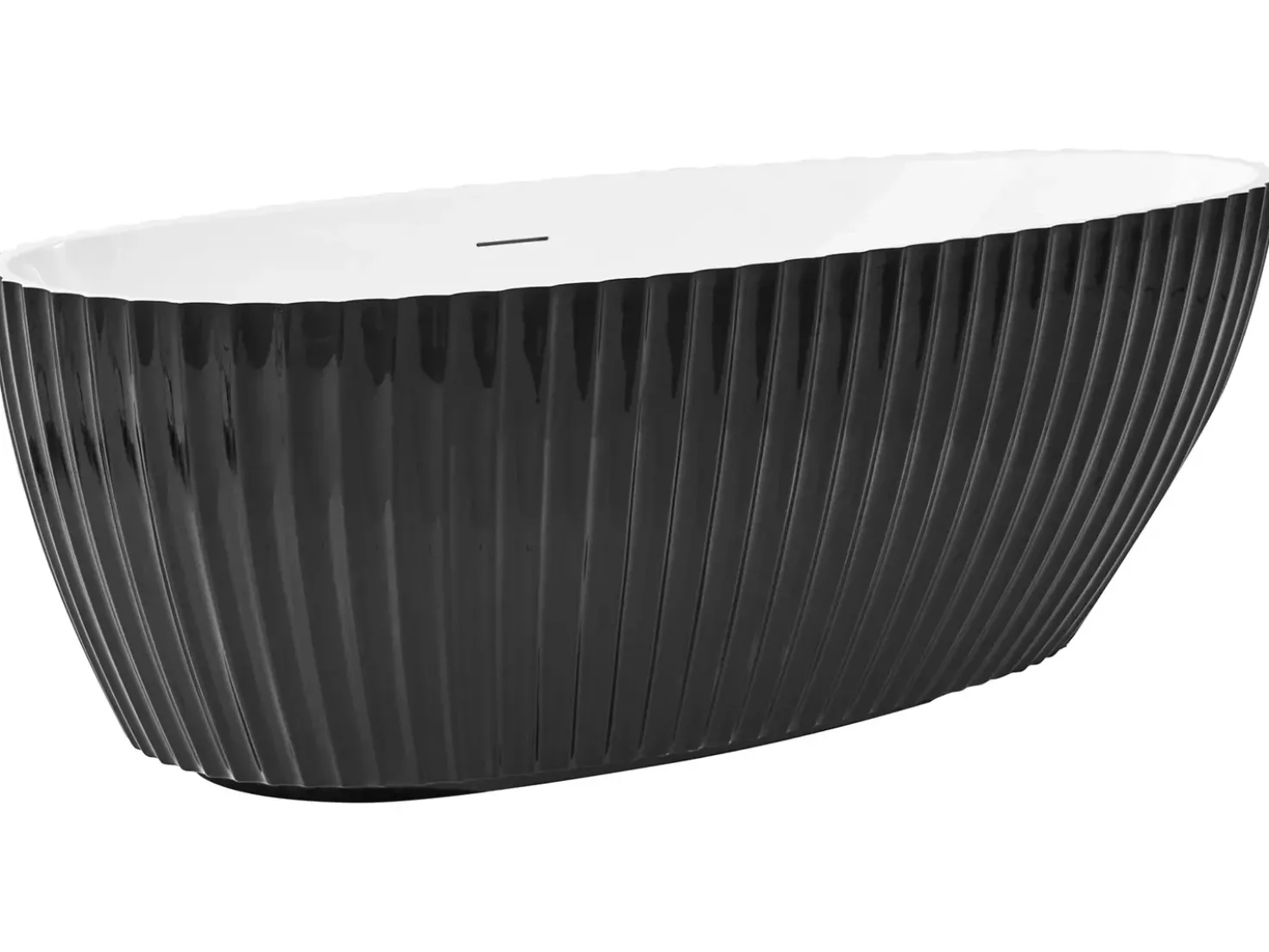 Vasca da bagno freestanding TEFE 170 x 78 cm Nero