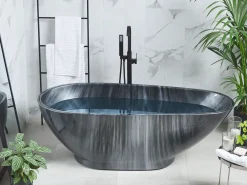 Vasca da bagno freestanding RIOJA 170 x 80 cm Marmo nero