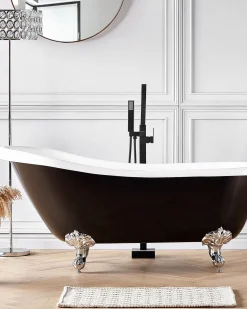 Vasca da bagno freestanding CAYMAN 170 x 76 cm Nero/Bianco