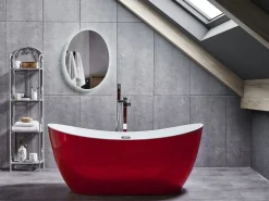 Vasca da bagno freestanding ANTIGUA 160 x 76 cm Rosso
