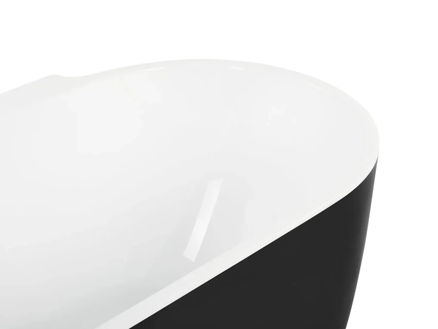 Vasca da bagno freestanding ROTSO 170 x 80 cm Nero/Bianco