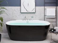 Vasca da bagno freestanding ROTSO 170 x 80 cm Nero/Bianco