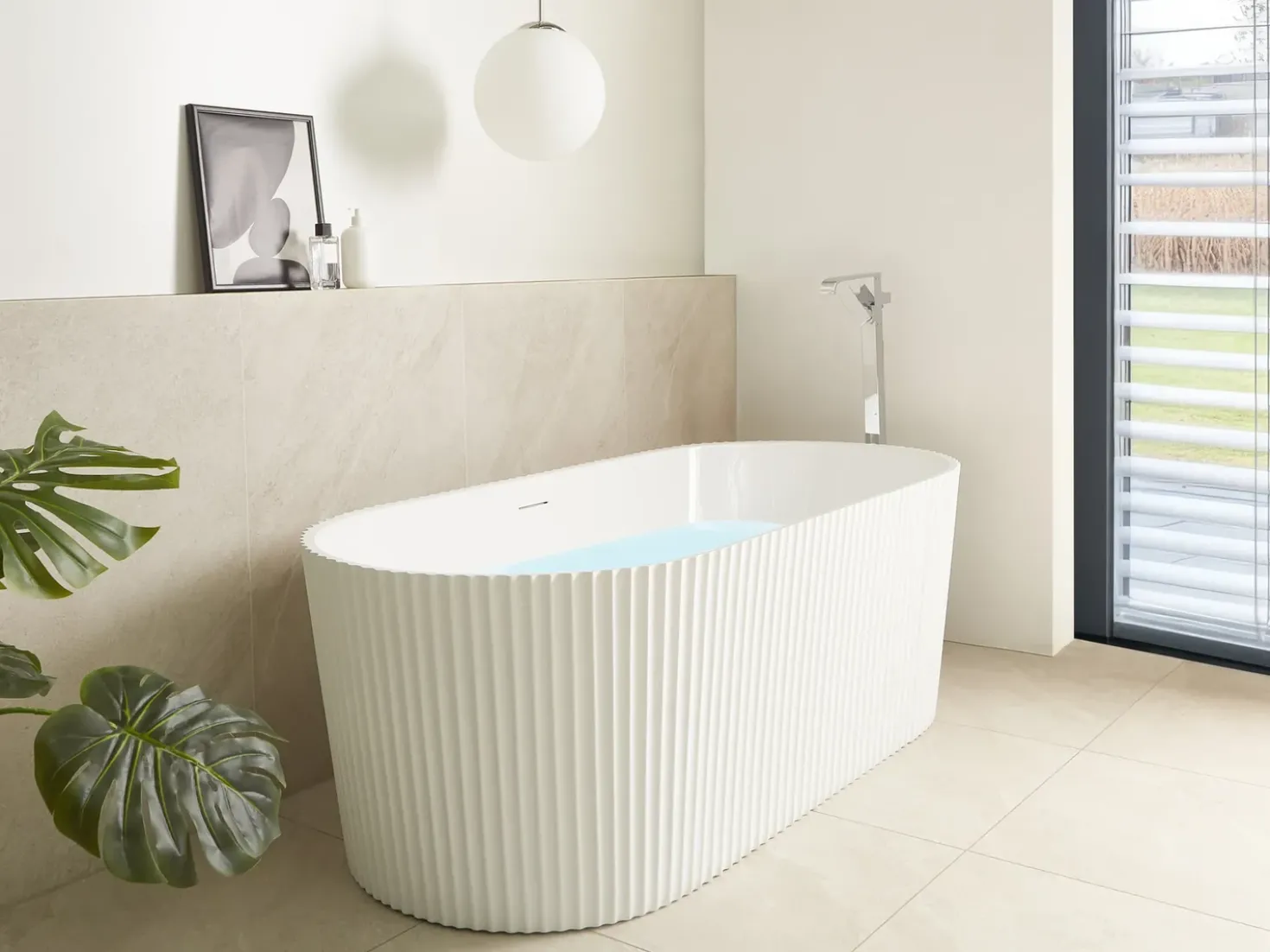 Vasca da bagno freestanding GOCTA 170 x 80 cm Bianco