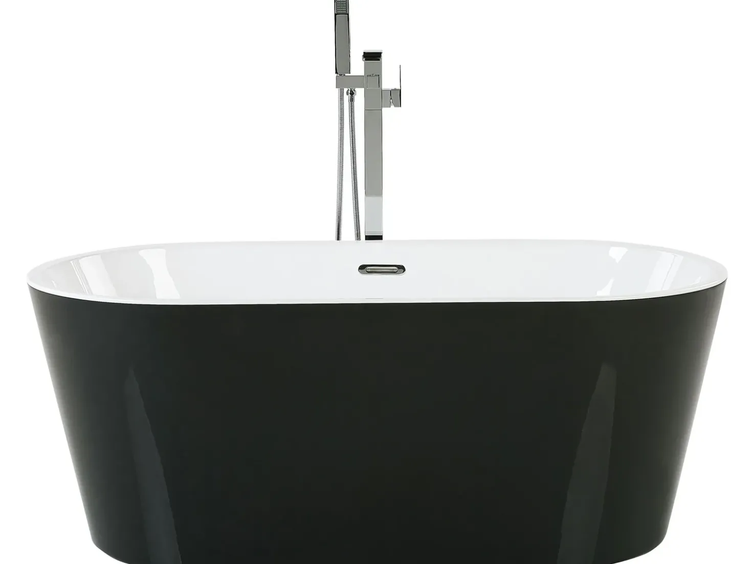 Vasca da bagno freestanding HAVANA 170 x 73 cm Nero/Bianco