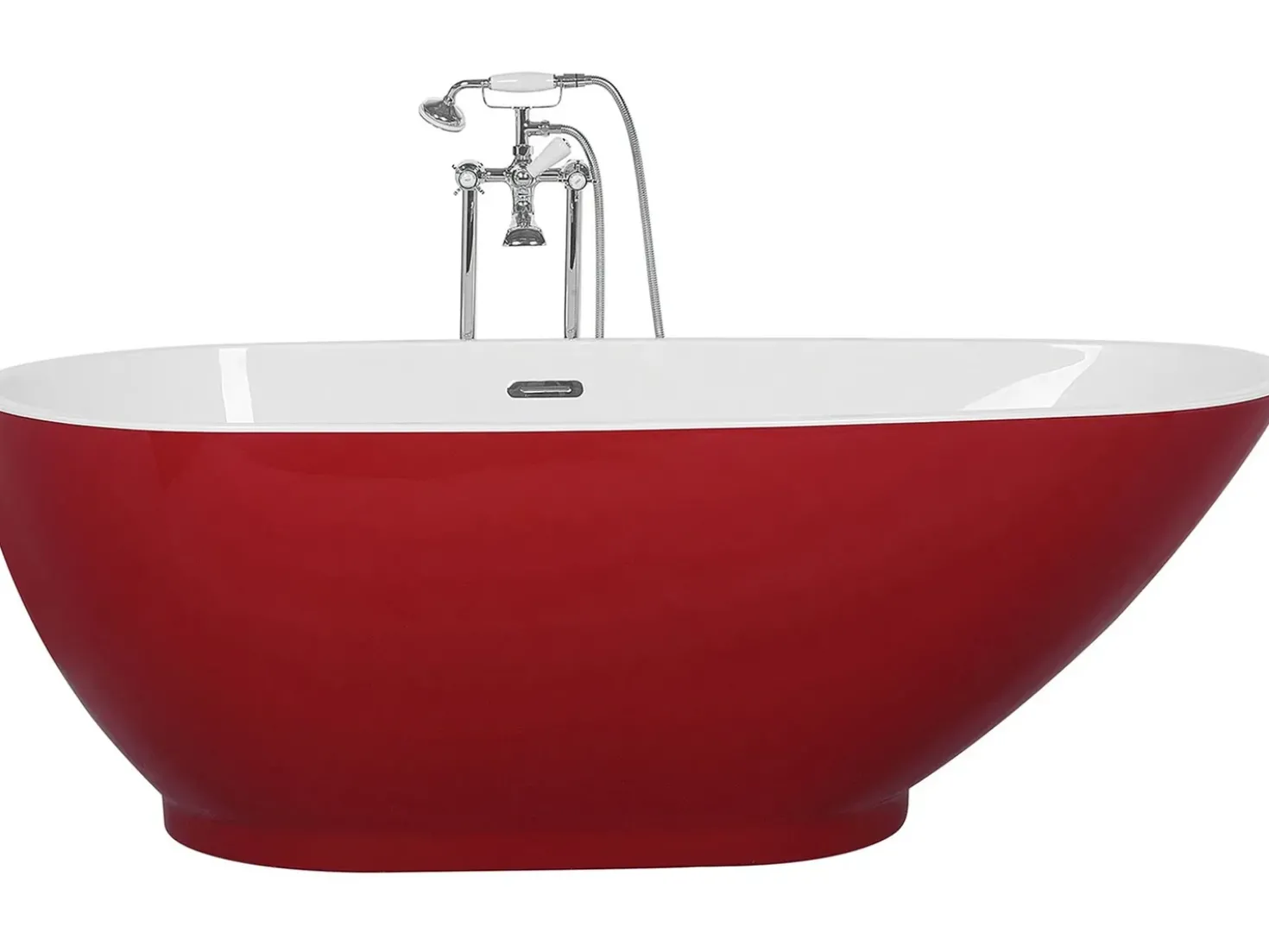 Vasca da bagno freestanding GUIANA 173 x 82 cm Rosso