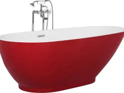 Vasca da bagno freestanding GUIANA 173 x 82 cm Rosso