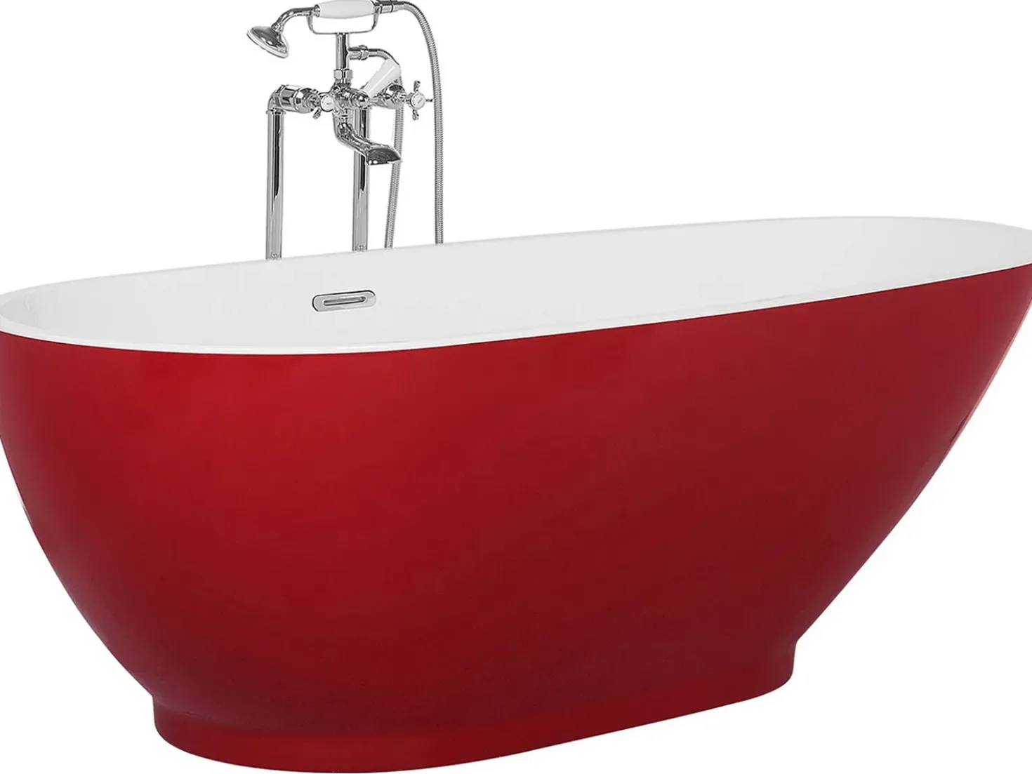 Vasca da bagno freestanding GUIANA 173 x 82 cm Rosso