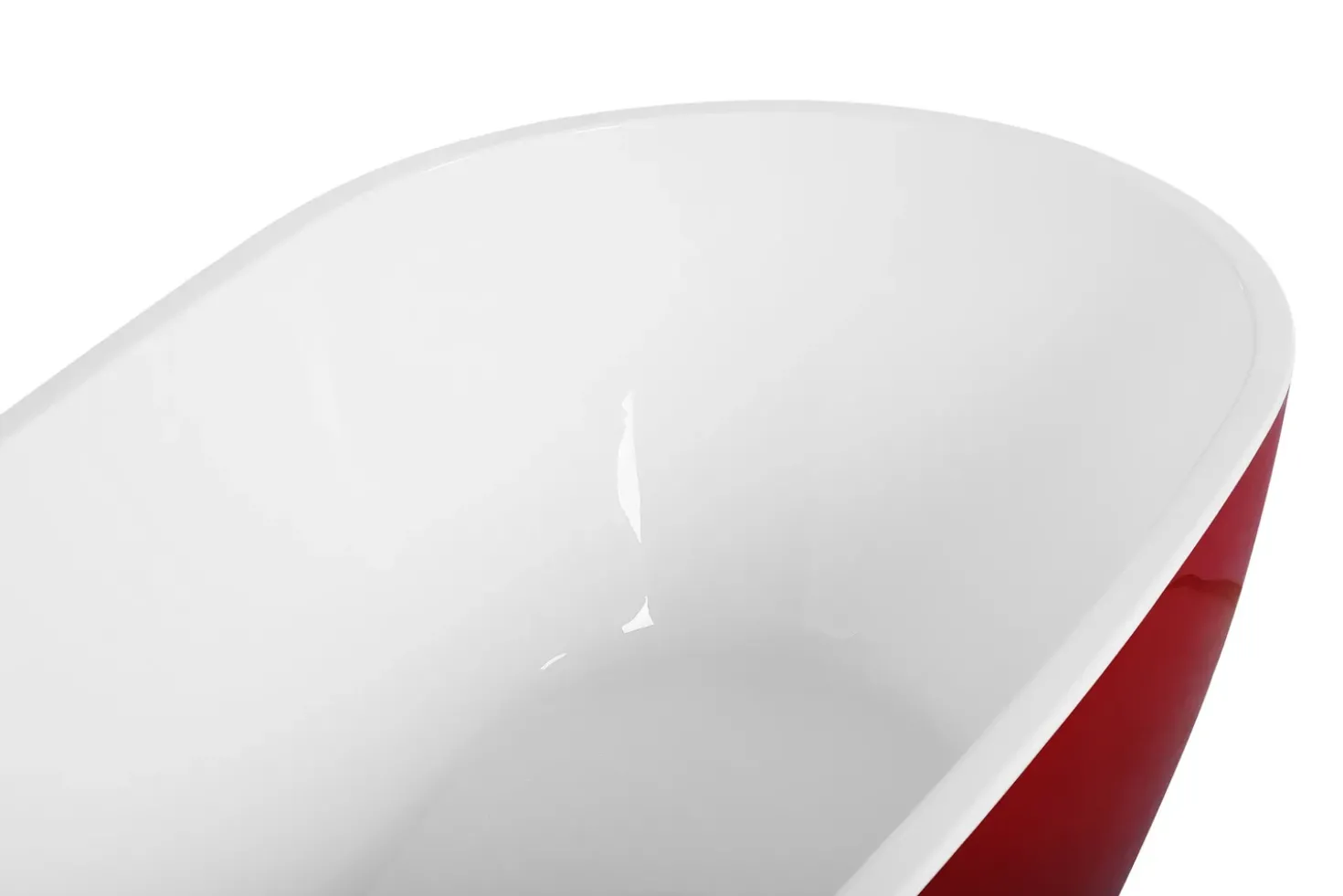 Vasca da bagno freestanding GUIANA 173 x 82 cm Rosso