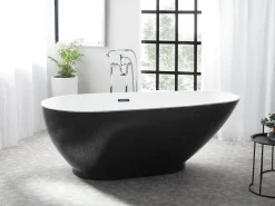 Vasca da bagno freestanding GUIANA 173 x 82 cm Nero/Bianco