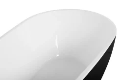 Vasca da bagno freestanding GUIANA 173 x 82 cm Nero/Bianco