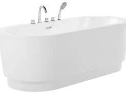Vasca da bagno freestanding EMPRESA con accessori 170 x 80 cm Bianco