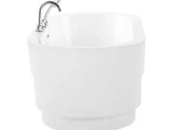 Vasca da bagno freestanding EMPRESA con accessori 170 x 80 cm Bianco