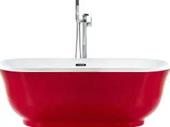 Vasca da bagno freestanding TESORO 170 x 77 cm Rosso