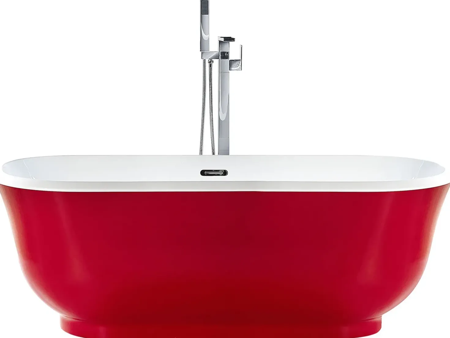 Vasca da bagno freestanding TESORO 170 x 77 cm Rosso