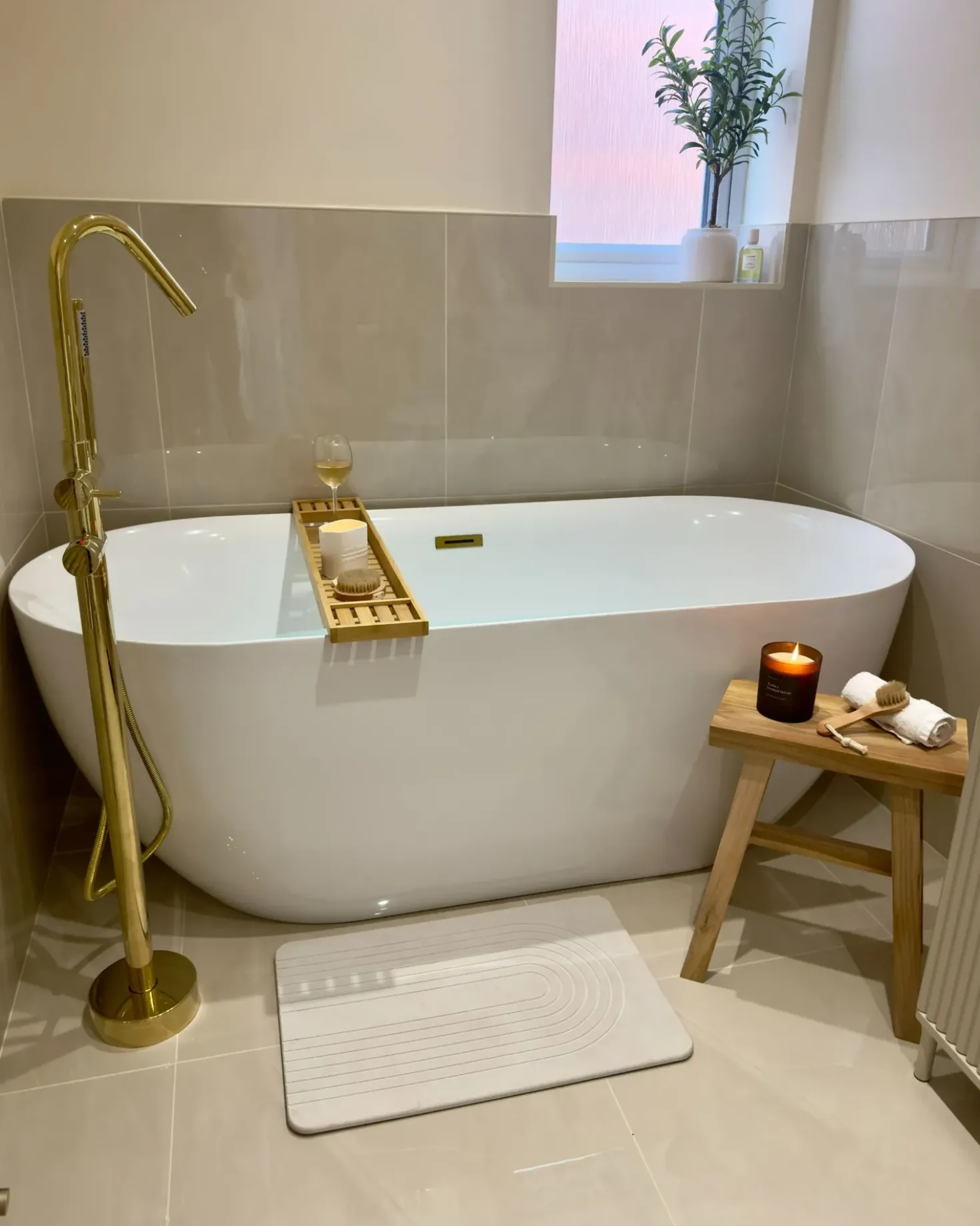 Vasca da bagno freestanding CARRERA 170 x 80 cm Bianco