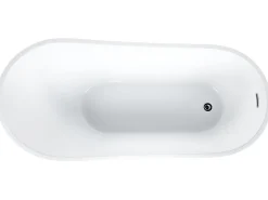 Vasca da bagno freestanding SOLARTE 170 x 78 cm Nero/Bianco
