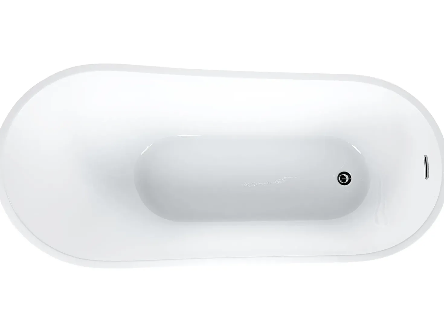 Vasca da bagno freestanding SOLARTE 170 x 78 cm Nero/Bianco