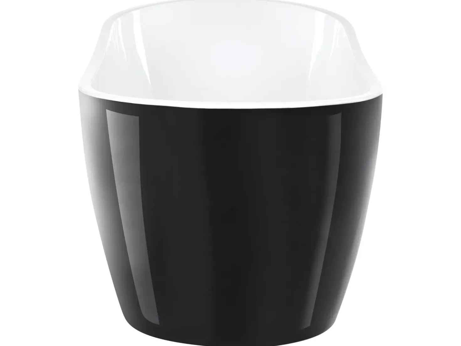 Vasca da bagno freestanding SOLARTE 170 x 78 cm Nero/Bianco