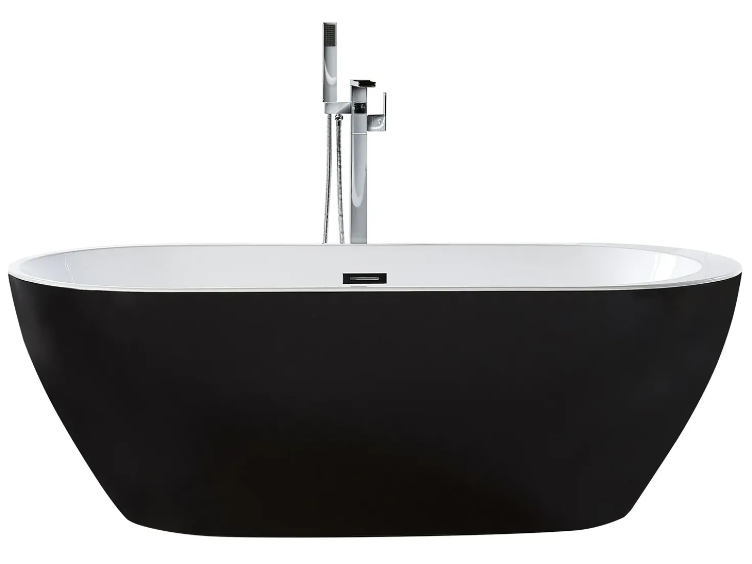 Vasca da bagno freestanding NEVIS 150 x 75 cm Nero