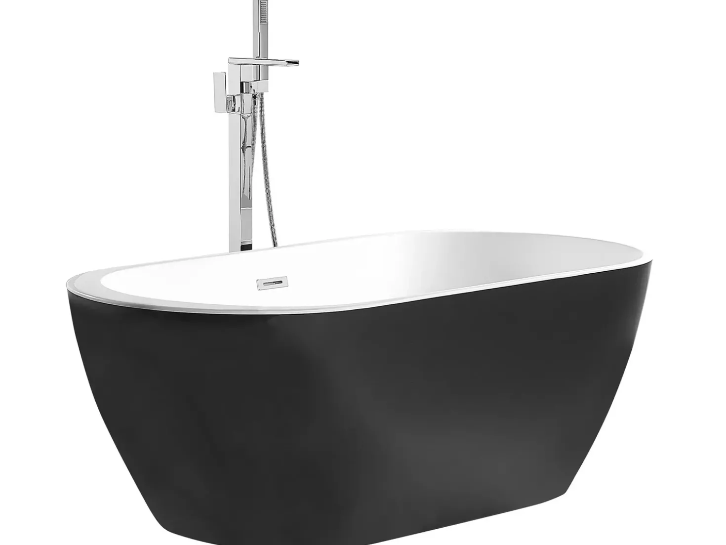 Vasca da bagno freestanding NEVIS 150 x 75 cm Nero