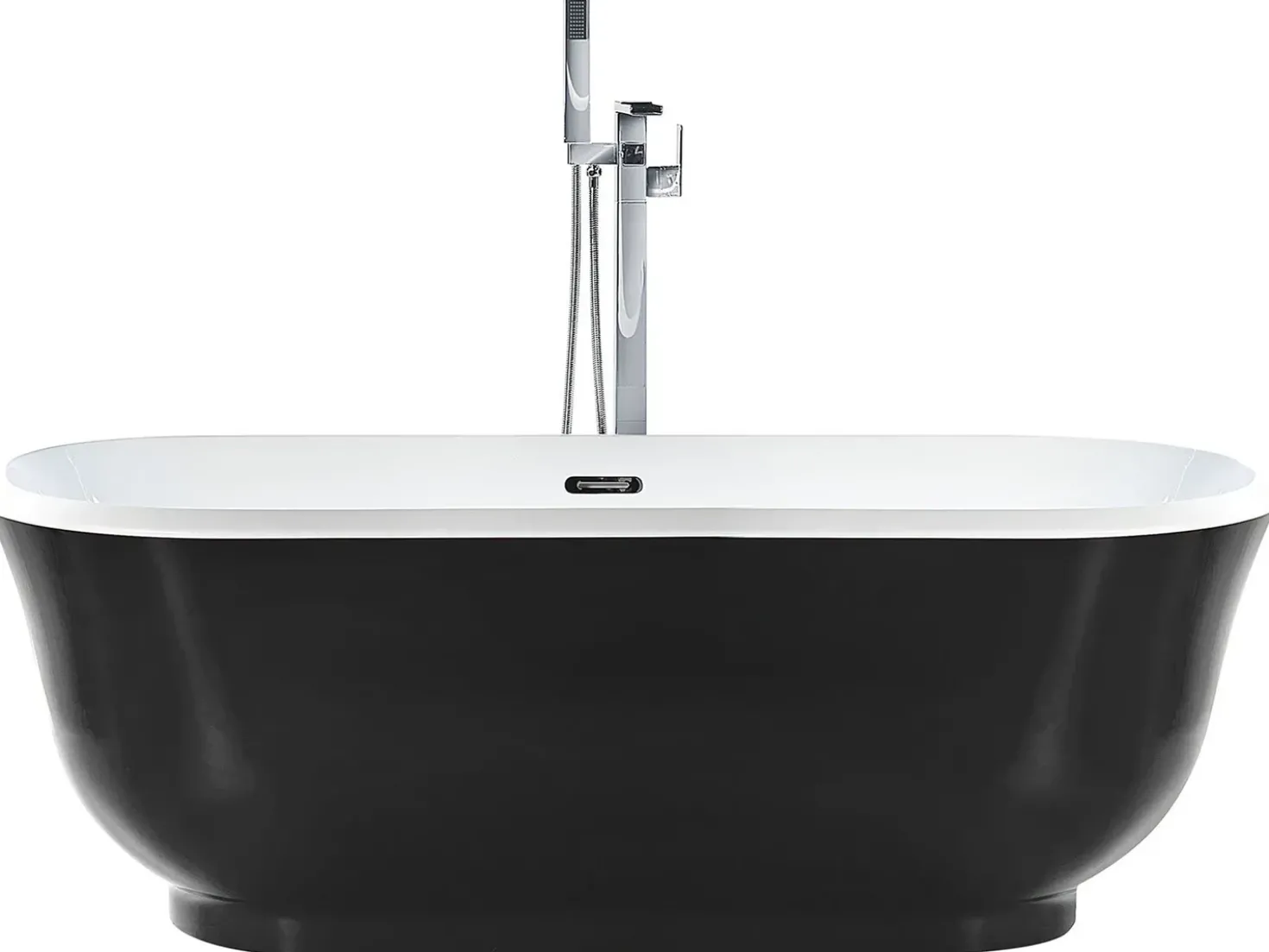 Vasca da bagno freestanding TESORO 170 x 77 cm Nero