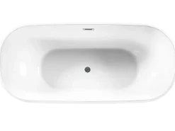 Vasca da bagno freestanding TESORO 170 x 77 cm Nero