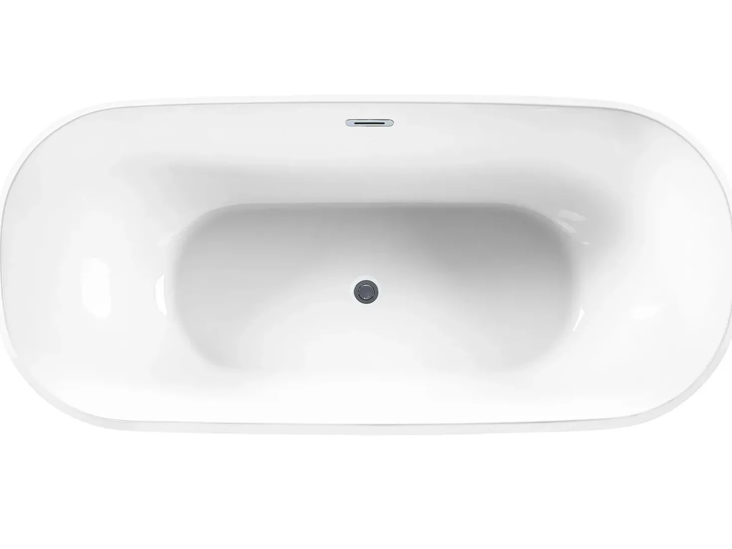 Vasca da bagno freestanding TESORO 170 x 77 cm Nero