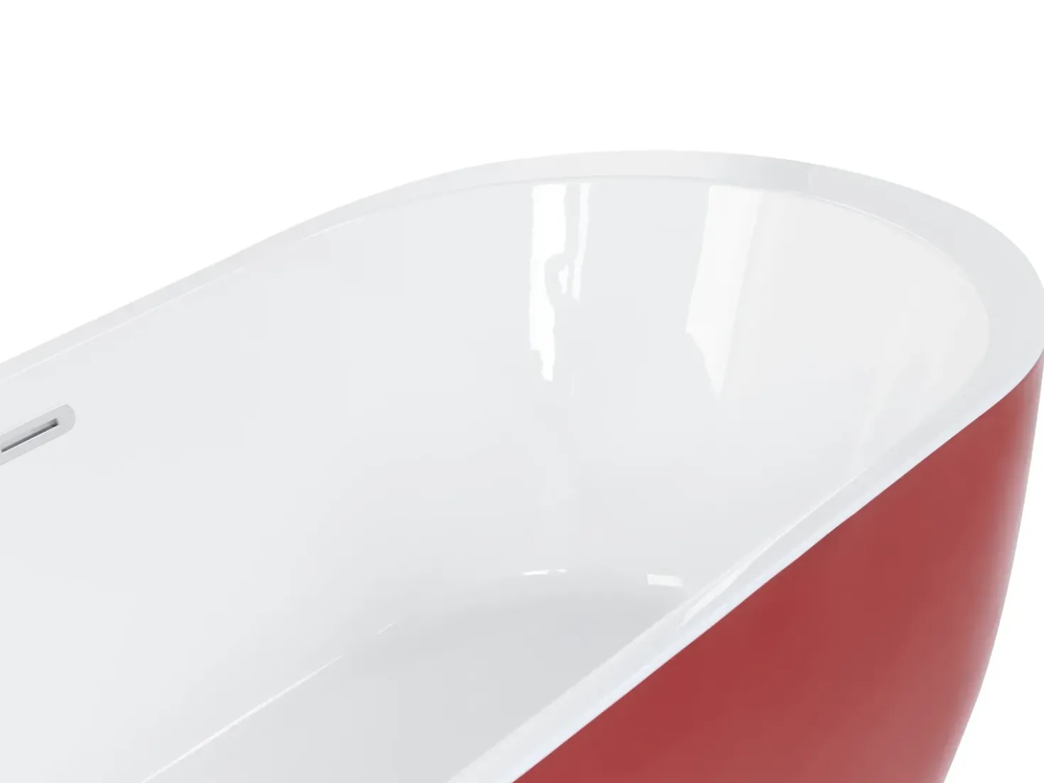 Vasca da bagno freestanding NEVIS 160 x 75 cm Rosso