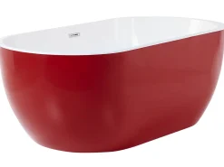 Vasca da bagno freestanding NEVIS 160 x 75 cm Rosso