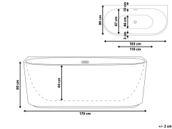 Vasca da bagno GOCTA 170 x 80 cm Nero
