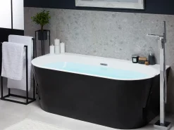 Vasca da bagno HARVEY 170 x 80 cm Nero/Bianco