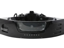 Vasca idromassaggio angolare con LED MARTINICA 198 x 144 cm Nero