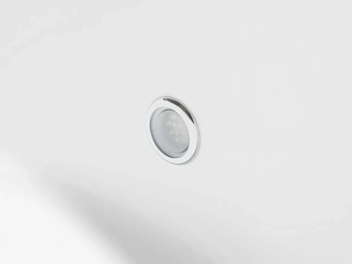 Vasca idromassaggio angolare con LED PARADISO Lato Sinistro 158 x 113 cm Bianco