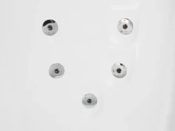 Vasca idromassaggio angolare con LED PARADISO Lato Sinistro 158 x 113 cm Bianco