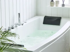 Vasca idromassaggio angolare con LED MOOR 173 x 81 cm Bianco