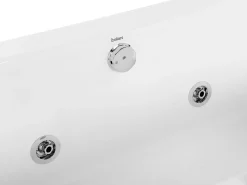 Vasca idromassaggio angolare con LED MOOR 173 x 81 cm Bianco