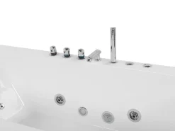 Vasca idromassaggio angolare con LED MOOR 173 x 81 cm Bianco