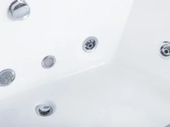 Vasca idromassaggio angolare con LED FUERTE 175 x 85 cm Bianco
