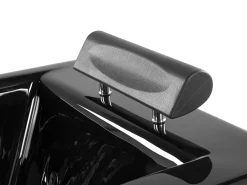Vasca idromassaggio angolare con LED MONTEGO 172 x 83 cm Nero