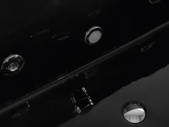 Vasca idromassaggio angolare con LED MONTEGO 172 x 83 cm Nero