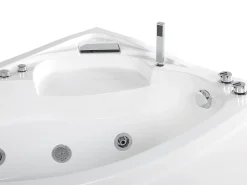 Vasca idromassaggio angolare con LED NEIVA Lato Sinistro 150 x 100 cm Bianco