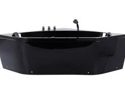 Vasca idromassaggio angolare con LED MEVES 140 x 140 cm Nero