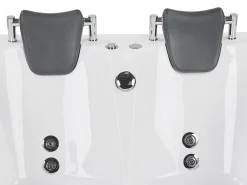 Vasca idromassaggio angolare con LED BAYAMO Lato destro 170 x 120 cm Bianco